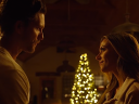 Jana Kramer as Lexie Crenshaw and Adam Senn as Coby Mason in A Cowboy Christmas Romance (2023), Lifetime