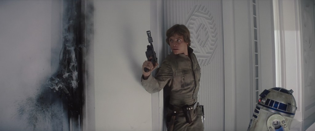 Luke Skywalker (Mark Hamill) walks into a trap in Star Wars Episode V: The Empire Strikes Back (1980), Lucasfilm
