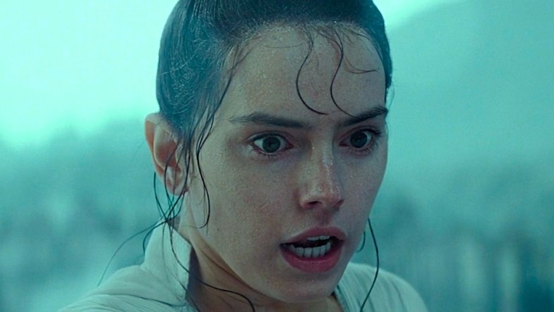 Rey Palpatine (Daisy Ridley) feels Resistance Leader Leia Organa's (Carrie Fisher) death in Star Wars Episode IX: The Rise of Skywalker (2019), Lucasfilm Ltd.