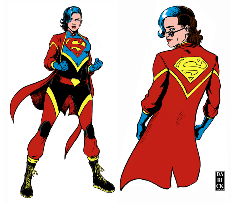 Concept art of transgender Connie Kent provided by Darick Robertson for Magdalene Visaggio's 'Skyrocket' pitch for DC