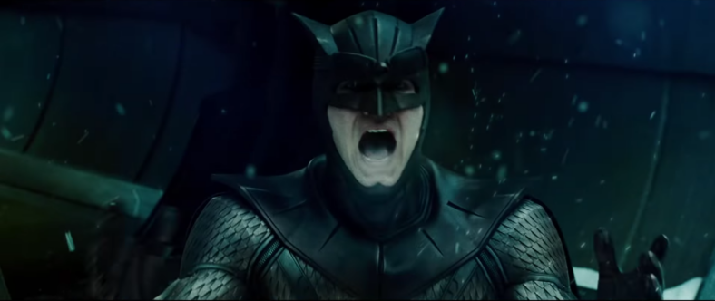 Nite Owl screams at Rorschach's death in Watchmen (2009), Warner Bros. Pictures