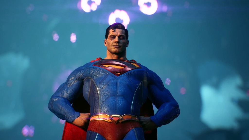 Superman (Nolan North) impedes the team's path in Suicide Squad: Kill the Justice League (2024), Rocksteady Studios