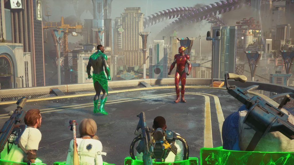 Green Lantern (TBA) and The Flash (Scott Porter) taunt the titular team in Suicide Squad: Kill the Justice League (2024), Rocksteady Studios