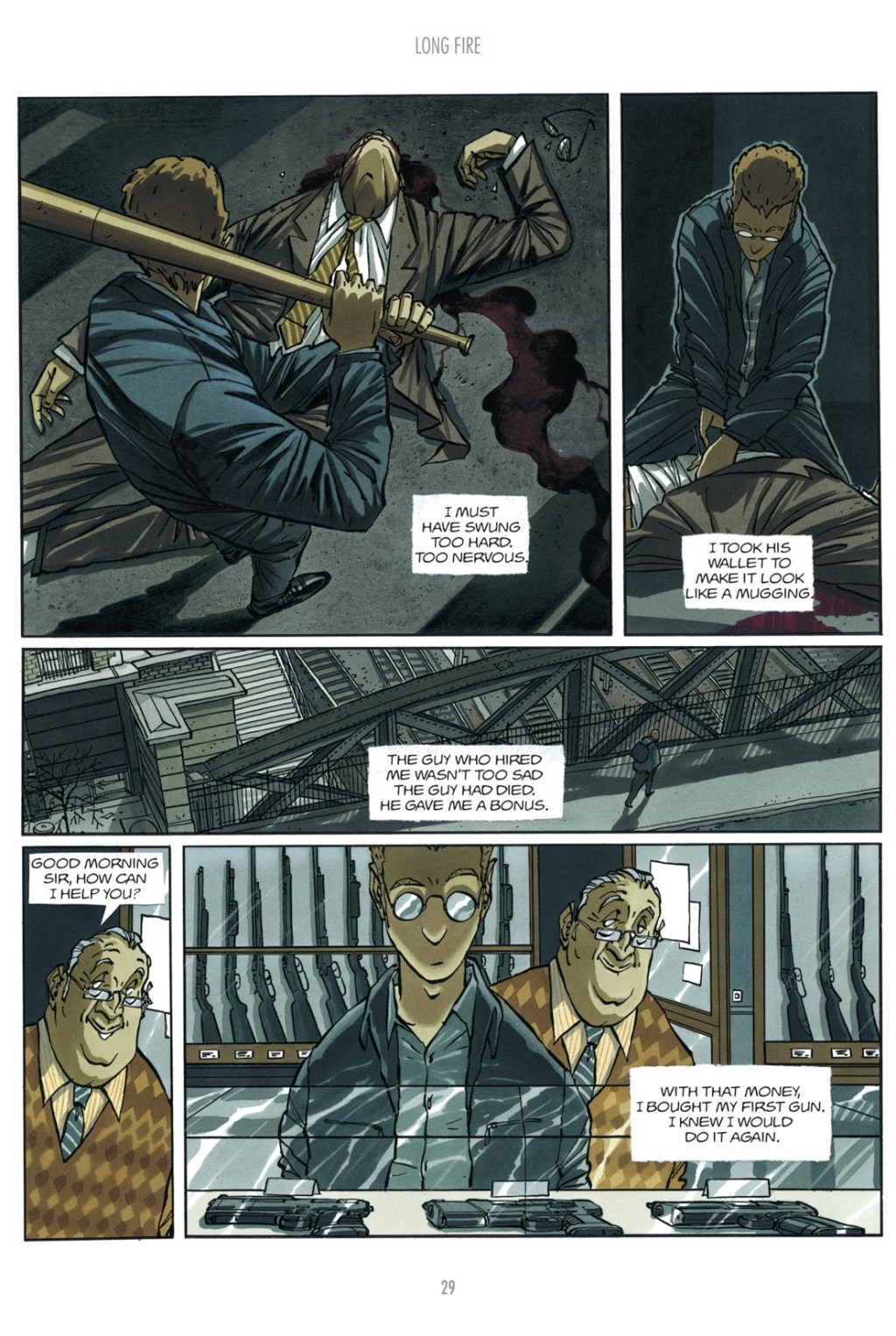 The Killer Vol. 1 Issue #1 "Long Fire, Part One" (2006), Archaia. Words by Matz, art by Luc Jacamon.