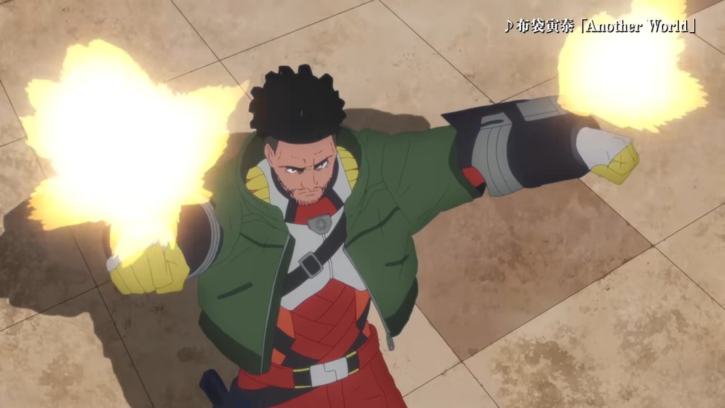 Deadshot (Reigo Yamaguchi) takes aim in Suicide Squad ISEKAI (2023), Warner Bros. Japan