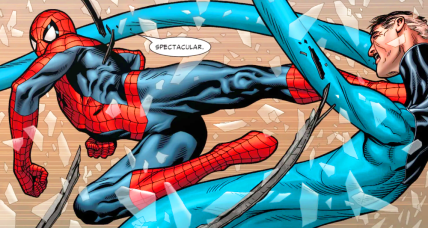 Mr. Fantastic realizes the true threat that is Spider-Man in Civil War Vol. 1 #7 (2007), Marvel Comics. Words by Mark Millar, art by Steve McNiven, Dexter Vines, John Dell, Tim Townsend, Morry Hollowell, and Chris Eliopoulous.