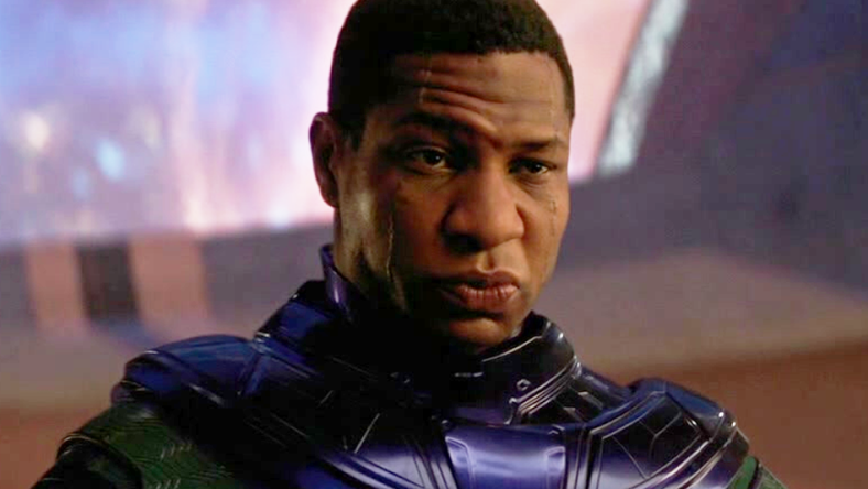 Kang the Conqueror (Jonathan Majors) is unamused with Janet's (Michelle Pfeiffer defiance Ant-Man and the Wasp: Quantumania (2023), Marvel Entertainment