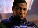 Kang the Conqueror (Jonathan Majors) is unamused with Janet's (Michelle Pfeiffer defiance Ant-Man and the Wasp: Quantumania (2023), Marvel Entertainment