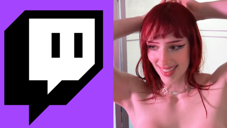 Twitch.tv official logo / Twitch streamer Morgpie dances after receiving a donation