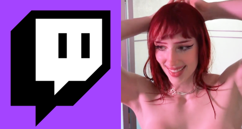 Twitch.tv official logo / Twitch streamer Morgpie dances after receiving a donation