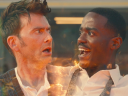 The 14th Doctor (David Tennant) experiences a snag when regenerating into his next form (Ncuti Gatwa) in Doctor Who Special 303 “The Giggle" (BBC)