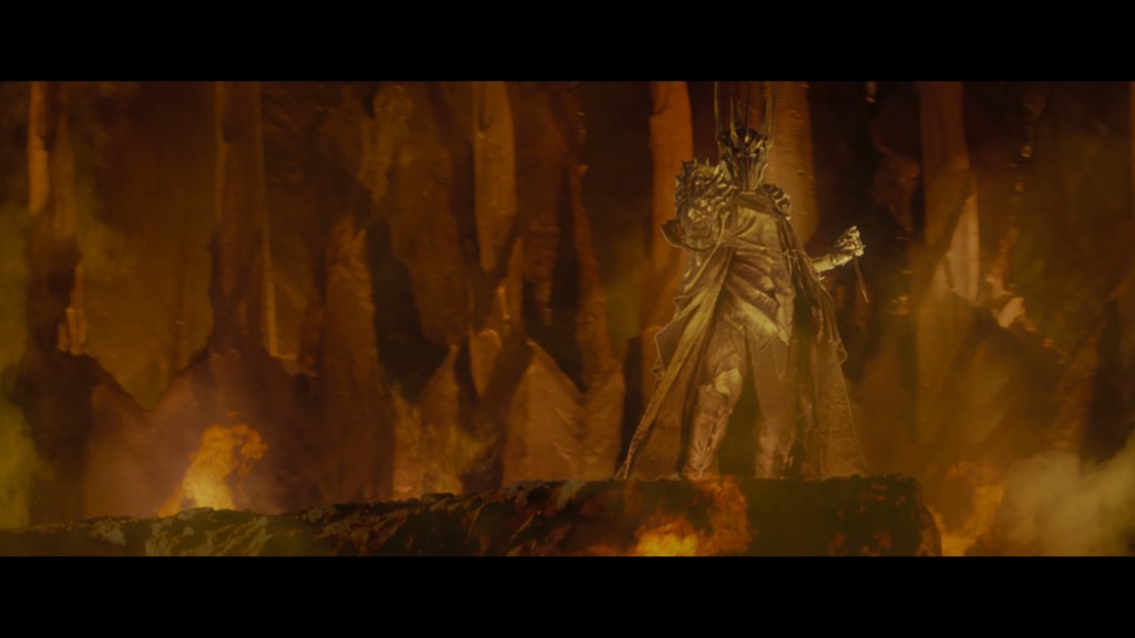 Sauron (Sala Baker) forges the One Ring in The Lord of the Rings: The Fellowship of the Rings (2001), New Line Cinema