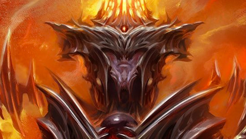 Sauron, The Dark Lord Card #224 from Magic: The Gathering - The Lord of the Rings: Tales of Middle-earth Set (2023), Wizards of the Coast. Art by Kieran Yanner.