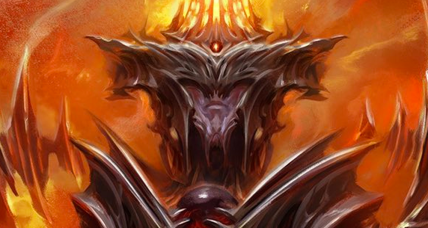 Sauron, The Dark Lord Card #224 from Magic: The Gathering - The Lord of the Rings: Tales of Middle-earth Set (2023), Wizards of the Coast. Art by Kieran Yanner.
