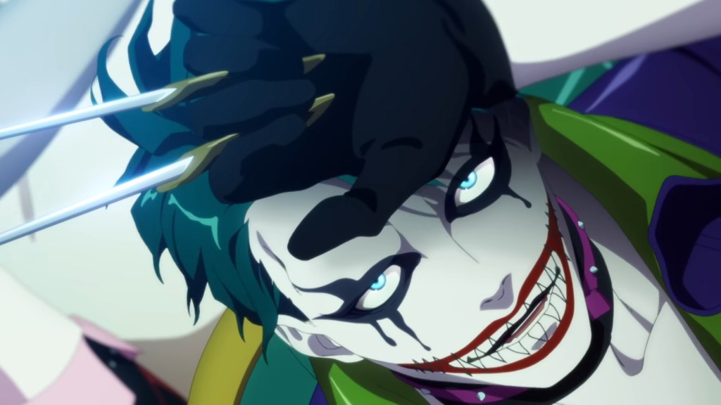 The Joker (Yūichirō Umehara) defies the authorities in Suicide Squad ISEKAI (2023), Warner Bros. Japan