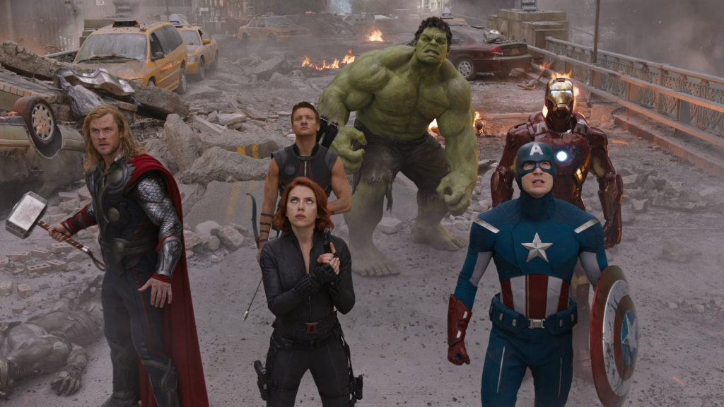 The Avengers prepare to take on the Chitauri in Marvel's The Avengers (2012), Marvel Entertainment