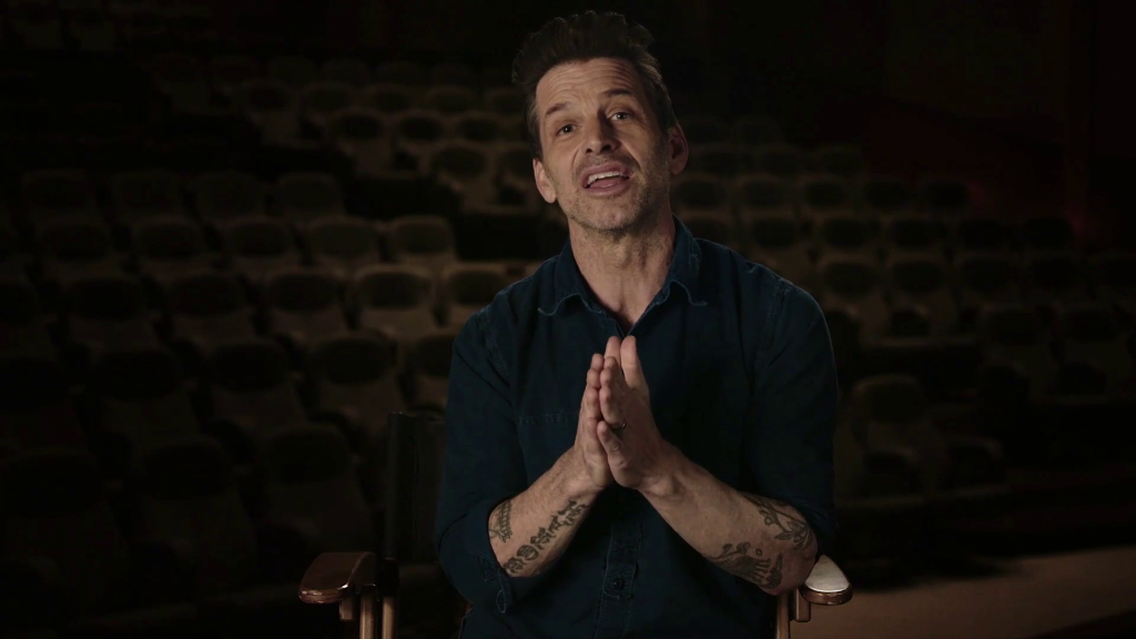 The film's eponymous director greets fans ahead of its start time in Zack Snyder's Justice League (2021), Warner Bros. Pictures