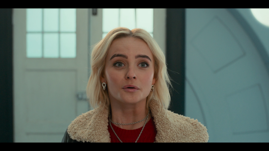 Ruby (Millie Gibson) has questions about The Doctor's (Ncuti Gatwa) existence in Doctor Who Series 14 Episode 0 "The Church On Ruby Road" (2023), BBC