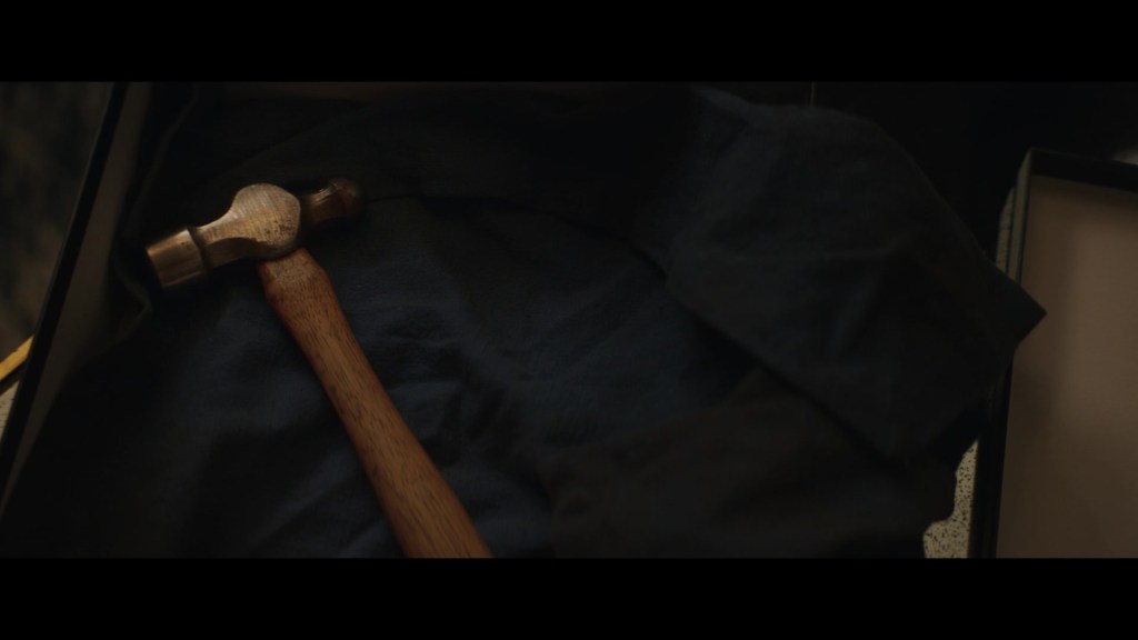 Kingpin (Vincent D'Onofrio) presents Maya (Alaqua Cox) with their family murder hammer heirloom in Echo Season 1 Episode 4 "Taloa" (2023), Marvel Entertainment
