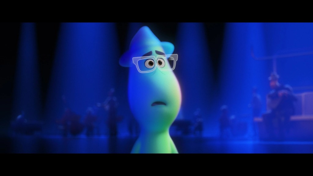 Joe (Jamie Foxx) looks back on his life in Soul (2020), Disney/Pixar