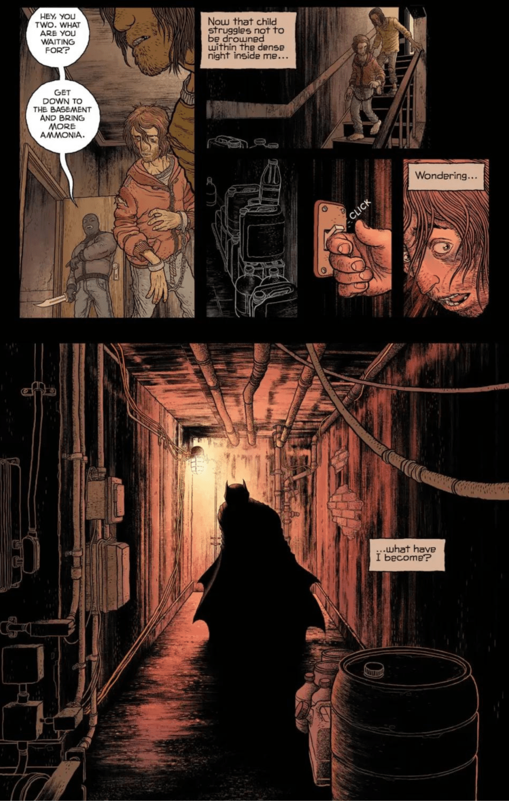 Batman Gargoyle of Gotham Book One (2023), DC. Words by Rafael Grampa. Art by Rafael Grampa. Colors by Matheus Lopes. 