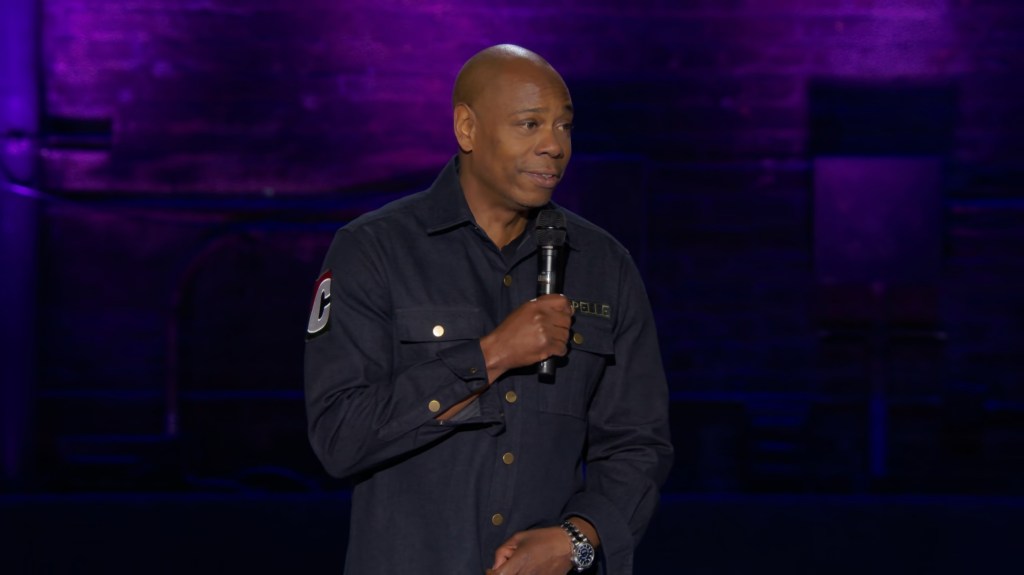 Comedian Dave Chappelle in The Dreamer (2023), Netflix