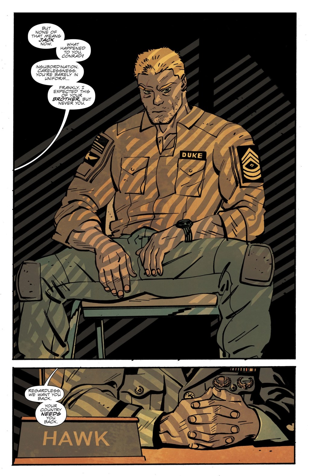 Duke Volume # 1 (2023), Image Comics. Words by Joshua Williamson. Art by Tom Reilly and Jordie Bellaire.