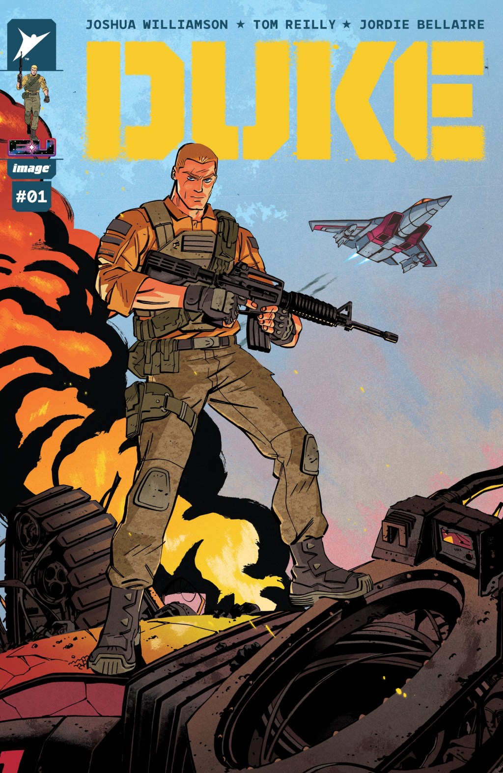 Duke Volume # 1 (2023), Image Comics. Words by Joshua Williamson. Art by Tom Reilly and Jordie Bellaire.
