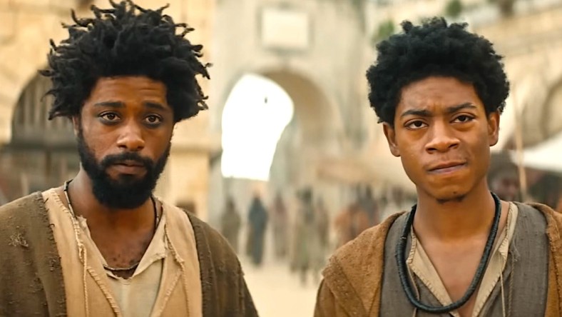 LaKeith Stanfield as Clarence and RJ Cyler as Elijah in The Book of Clarence (2023), Sony Pictures Entertainment