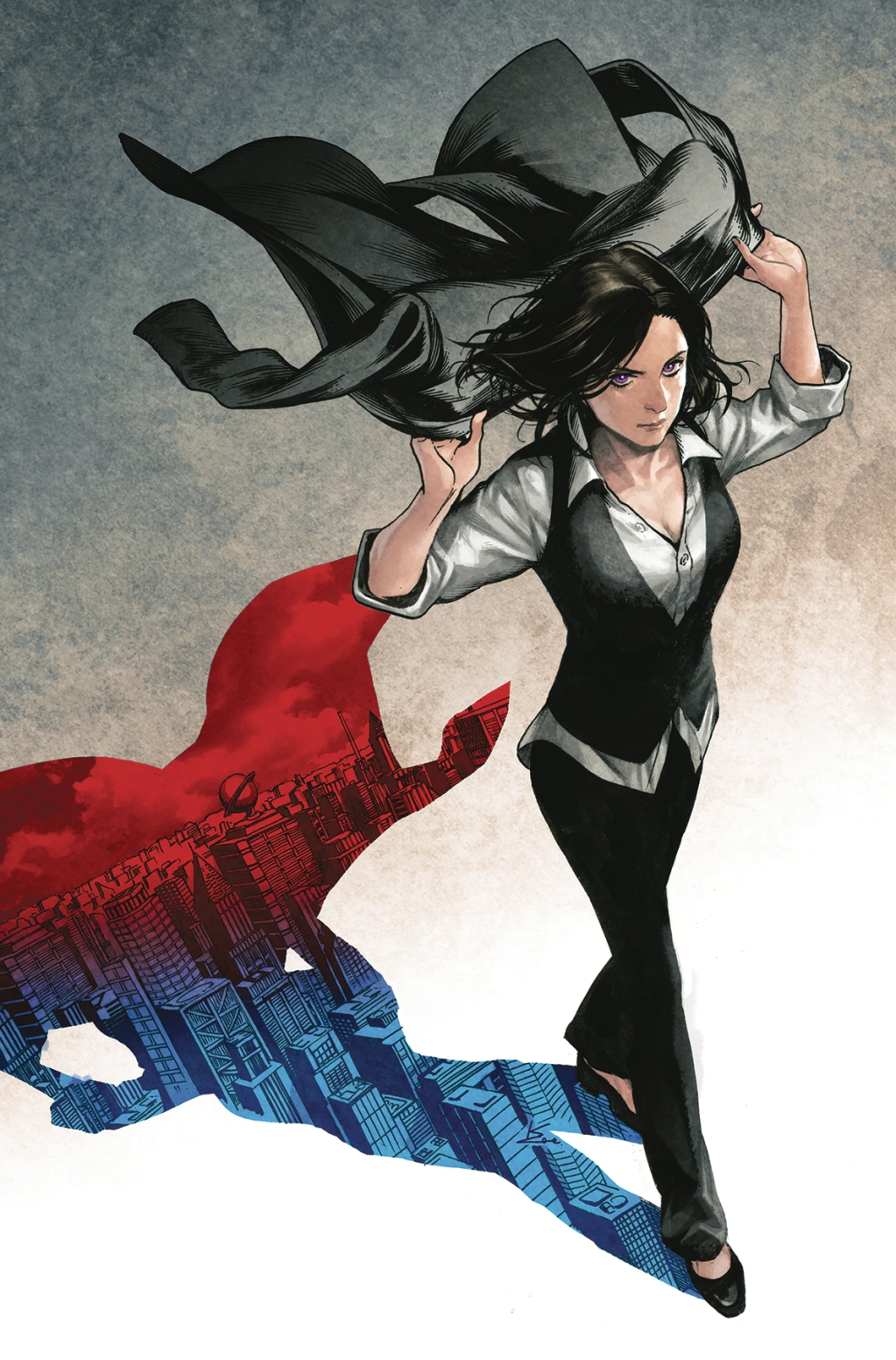 Lois Lane busca seu próximo furo na capa variante de Kamome Shirahama para Lois Lane Vol. 2#8 "Inimigo do Povo, Parte Oito" (2020), DC