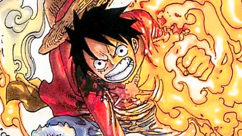 Luffy readies his Gomu Gomu no Red Hawk on Eiichiro Oda's cover to One Piece Volume 65 "To Zero" (2012), Shueisha