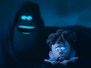 Orion (Jacob Tremblay) and Dark (Paul Walter Hauser) in Orion and the Dark (2024), DreamWorks Animation