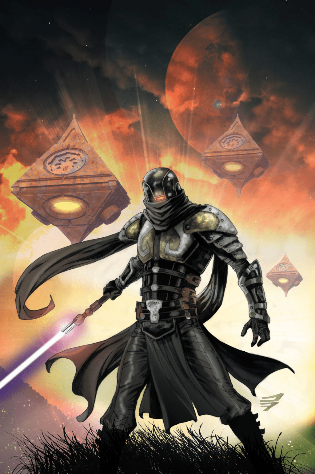 Xesh heralds the Tho Yor Arrival on Jan Duursema's cover to Star Wars: Dawn of the Jedi - Force Storm Vol. 1 #1 (2012), Dark Horse Comics