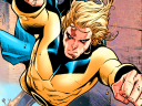 The Sentry leads the charge on Asgard in The Sentry rips apart Ares at the request of Norman Osborn in Siege Vol. 1 #1 (2010), Marvel Comics. Words by Brian Michael Bendis, art by Olivier Copiel, Mark Morales, Laura Martin, and Chris Eliopoulos.