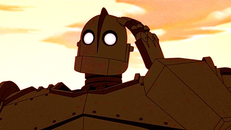 The robot turns out to be simple and friendly in The Iron Giant (1999), Warner Bros. Pictures