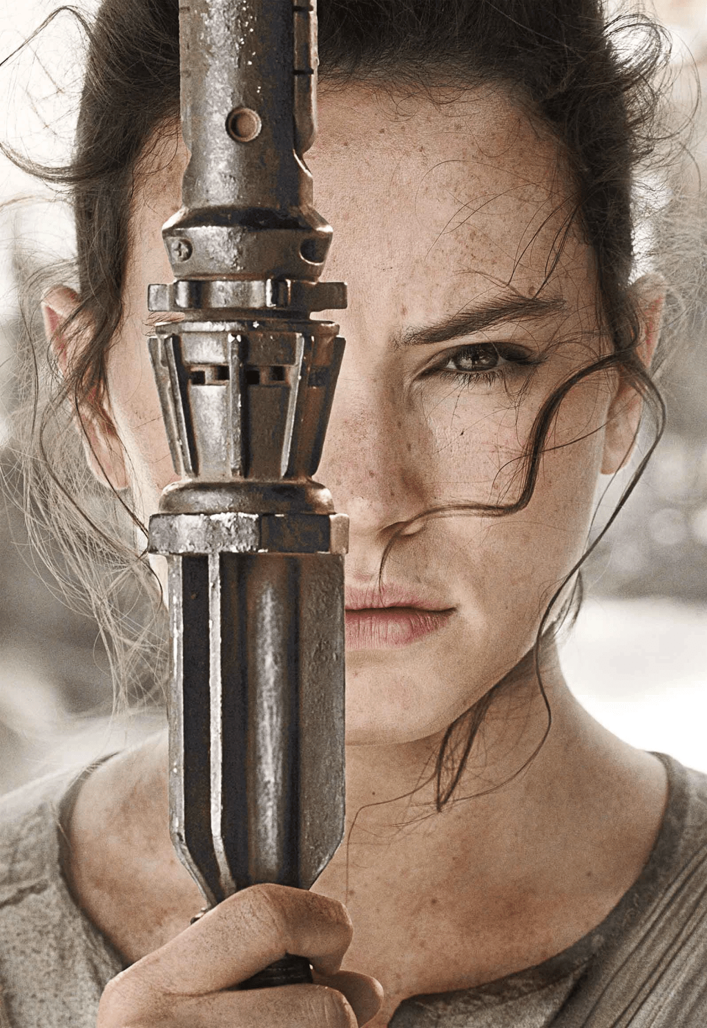 Rey (Daisy Ridley) grips her signature quarterstaff on the movie photo variant cover to Star Wars: The Force Awakens Adaptation Vol. 1 #2 (2016), Marvel Comics