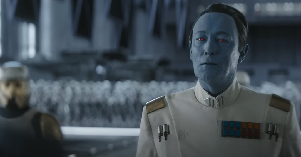 Grand Admiral Thrawn (Lars Mikkelsen) makes his return in "Star Wars: Ahsoka" (2023), Disney+