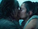 Rey (Daisy Ridley) shares her first and last kiss with Kylo Ren (Adam Driver) in Star Wars: Episode IX - The Rise of Skywalker (2019), Disney