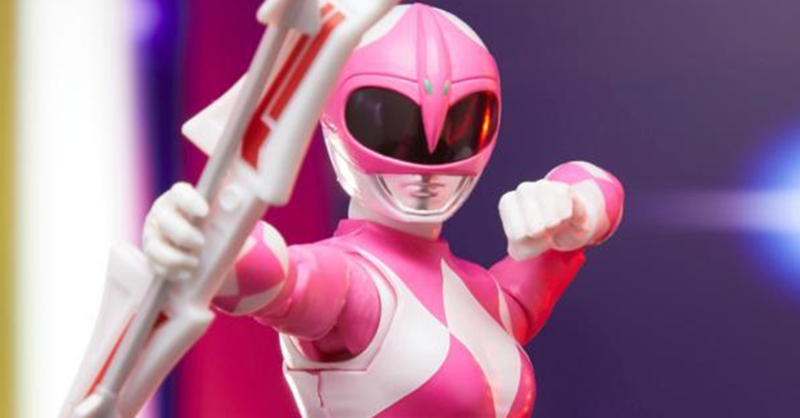 The Pink Ranger draws her bow via Hasbro's Power Rangers Lightning Collection Remastered Mighty Morphin Pink Ranger Action Figure