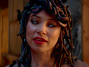 Medusa (Jessica Parker Kennedy) unveils her signature hairstyle in Percy Jackson and The Olympians Season 1 Episode 3 "We Visit the Garden Gnome Emporium" (2023), Disney Plus