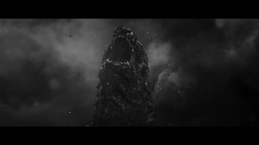 Godzilla informs Tokyo of his presence in Godzilla Minus One/Minus Color (2024), Toho