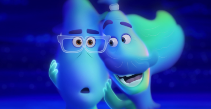 Moonwind (Graham Norton) tries to teach Joe (Jamie Foxx) how to relax in Soul (2020), Disney/Pixar