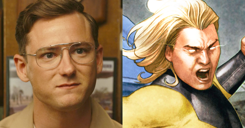 Lt. Robert "Bob" Floyd (Lewis Pullman) receives a razzing from his fellow pilots in Top Gun: Maverick (2022), Paramount Pictures / The Sentry and Iron Man come to blows on Adi Granov's cover to Iron Man Vol. 4 #10 "Execute Program (Part IV of VI) (2006), Marvel Comics
