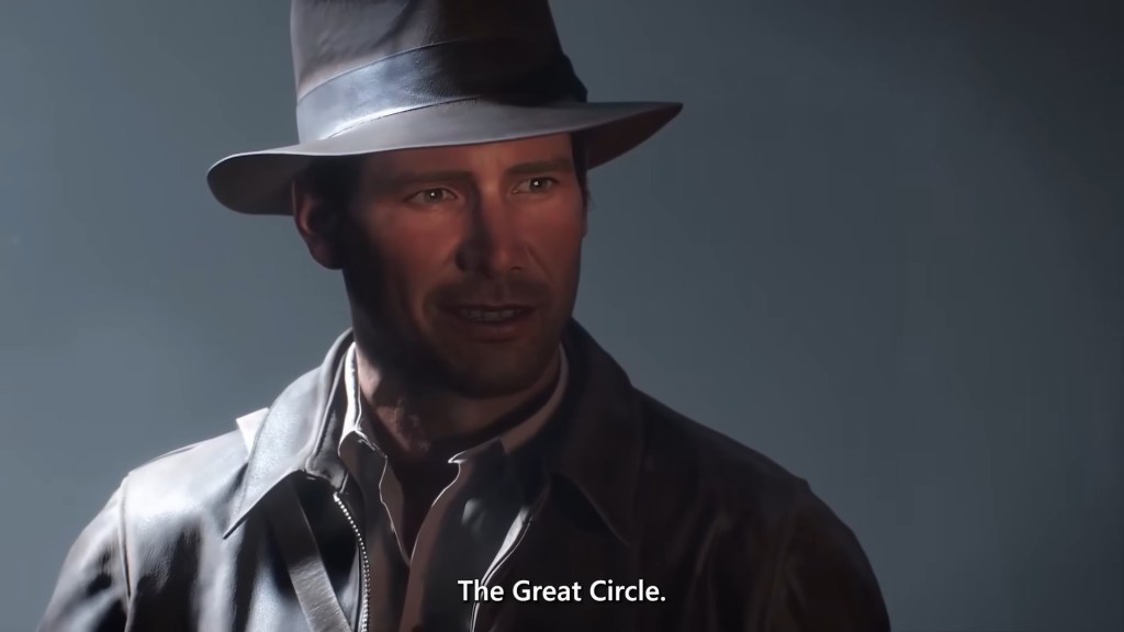 Indiana Jones (Troy Baker) uncovers a clue in Indiana Jones and the Great Circle (2024), MachineGames