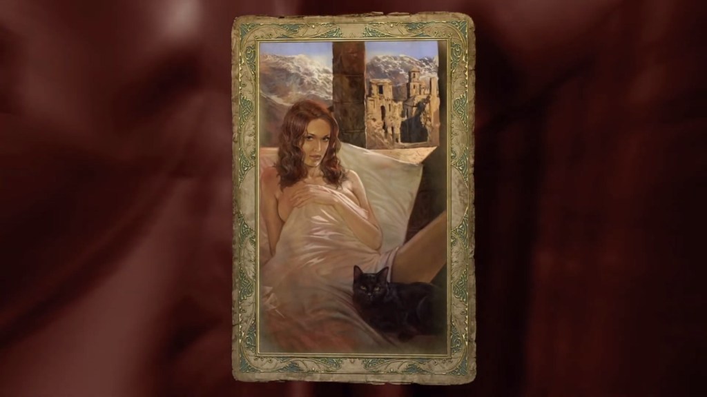 Triss Merigold's Romance Card as it appears in The Witcher: Enhanced Edition (2008), CD Projekt Red