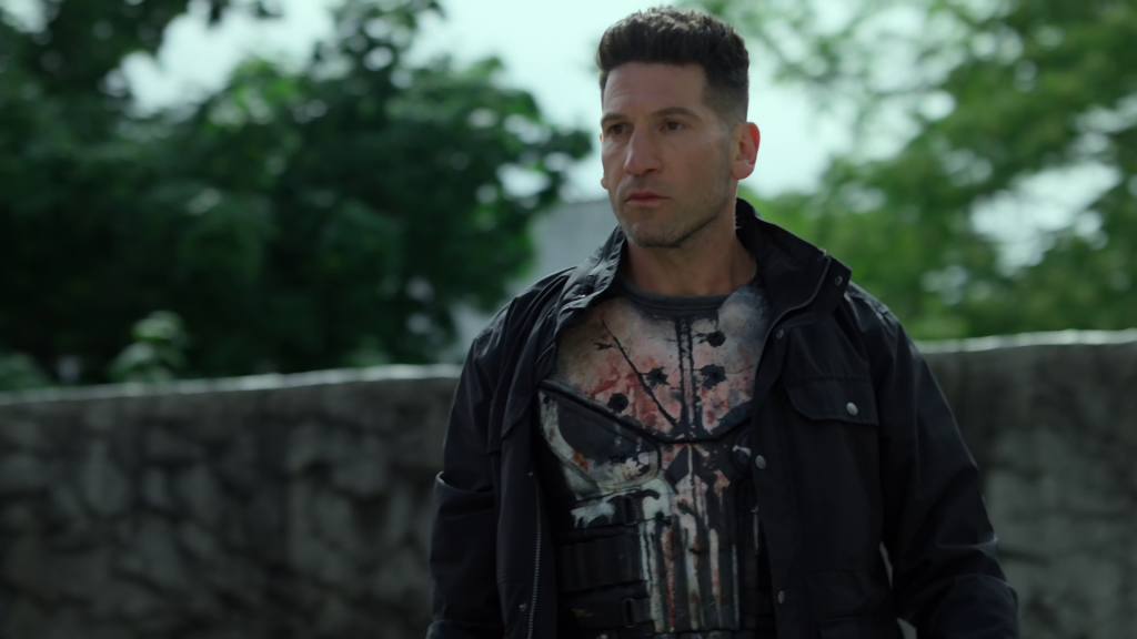 The Punisher (Jon Bernthal) plans his next move in The Punisher Season 2 Episode 9 "Flustercluck" (2019), Marvel Entertainment
