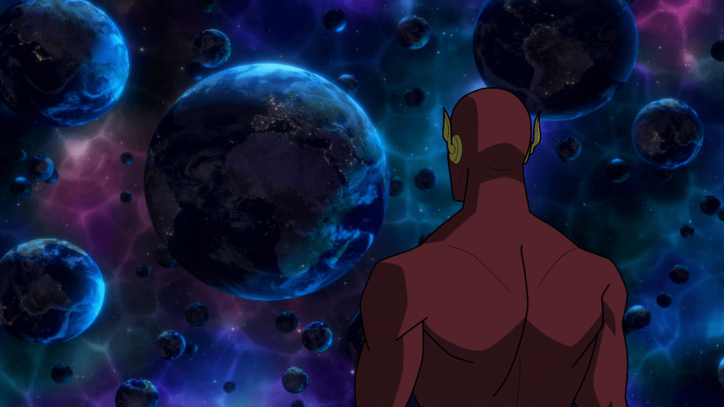 The Flash (Matt Bomer) discovers just how big the Multiverse is in Justice League: Crisis on Infinite Earths - Part One (2024), Warner Bros. Animation