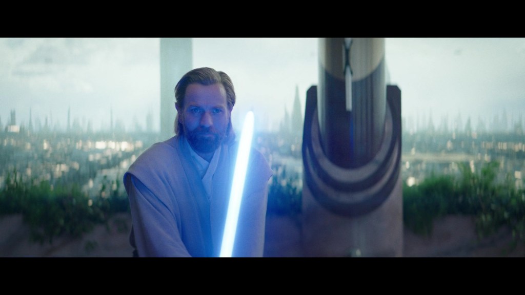 Obi-Wan (Ewan McGregor) spars with Anakin Skywalker (Hayden Christensen) in Obi-Wan Kenobi Season 1 Episode 5 (2022), Disney Plus