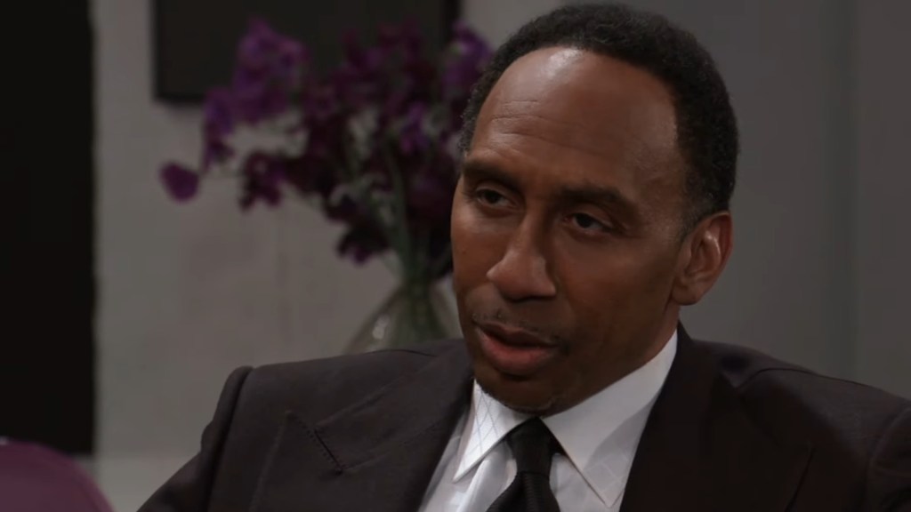 Brick (Stephen A. Smith) reluctantly agrees to help out Jordan (Jordan Ashford) in General Hospital, January 25th, 2024 (2024), ABC