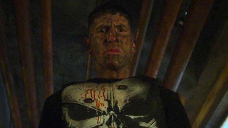 The Punisher (Jon Bernthal) leaves no man alive in The Punisher Season 1 Episode 11 "Danger Close" (2017), Marvel Entertainment